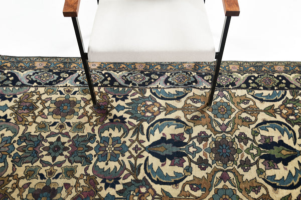 Antique Persian Tehran Farahan Runner - narrow runner - styled in room setting