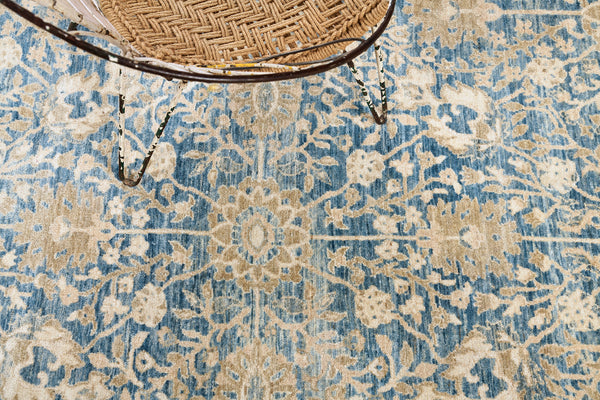 Tabriz Revival Rug - artisan revival weave - full length showing color variation
