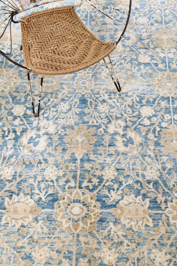 Tabriz Revival Rug - artisan revival weave - overhead flat lay view