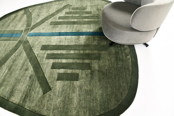Madrid by Cesar Giraldo, Olive Emerald - close-up of weave texture and pile