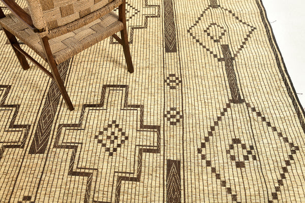 African Tuareg Mat - African handwoven - reverse side showing construction [#15]