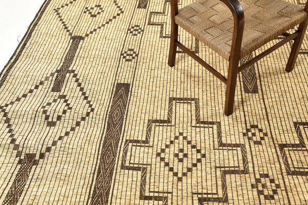 African Tuareg Mat - African handwoven - detailed border and fringe [#15]