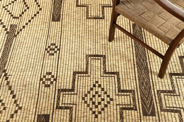 African Tuareg Mat - African handwoven - overhead flat lay view [#15]