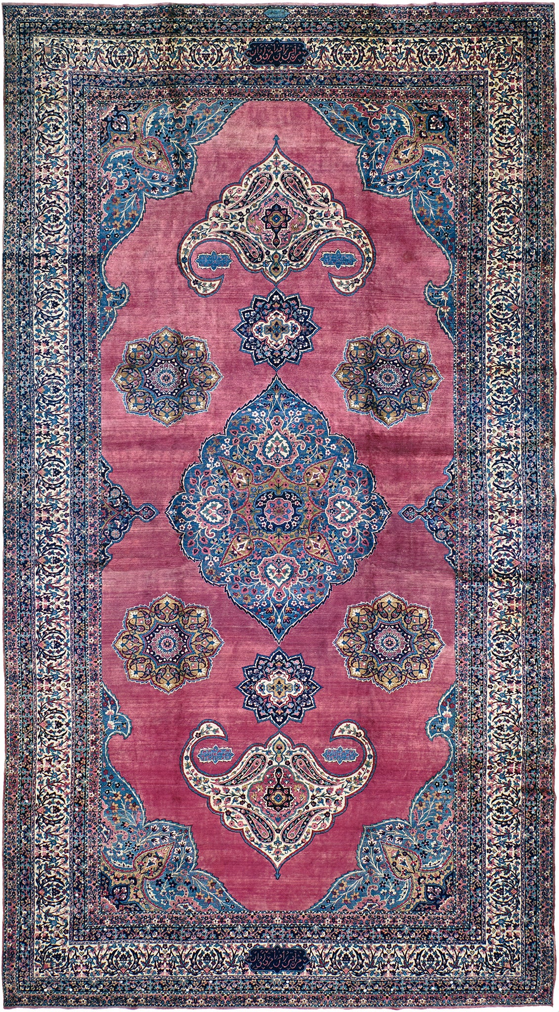 Vintage Persian Kerman - one-of-a-kind handmade area rug [#1]