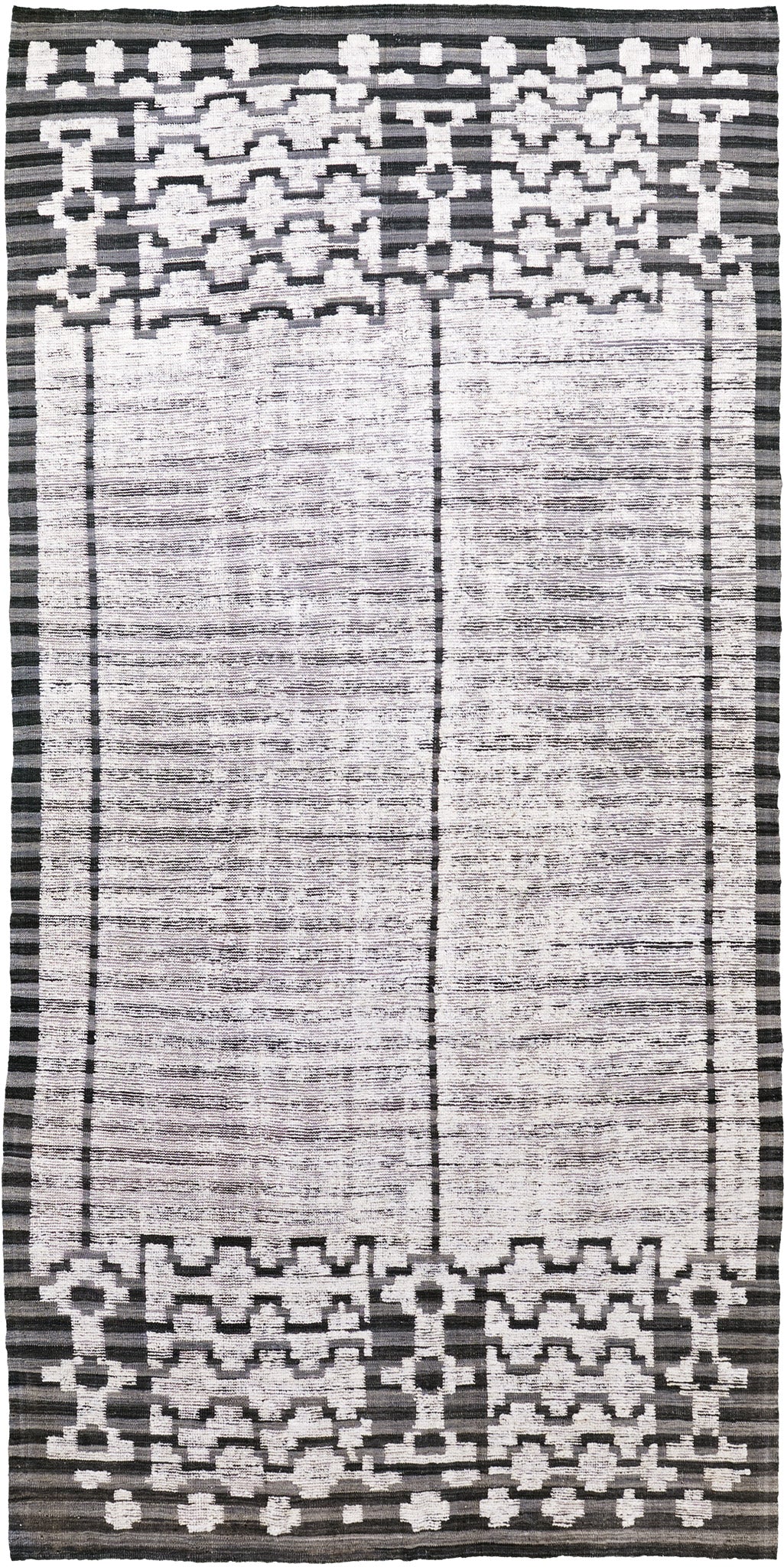 Yedder Gallery Size, Nomad Collection, Ivory Gray - oversized gallery size - one-of-a-kind handmade area rug