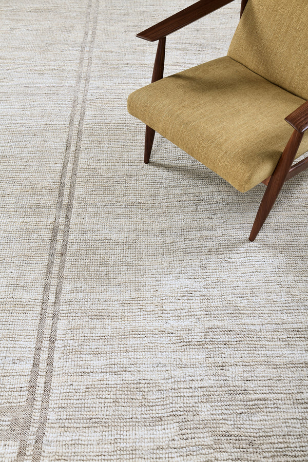Meddur, Nomad Collection, Ivory - detailed border and fringe [#1]