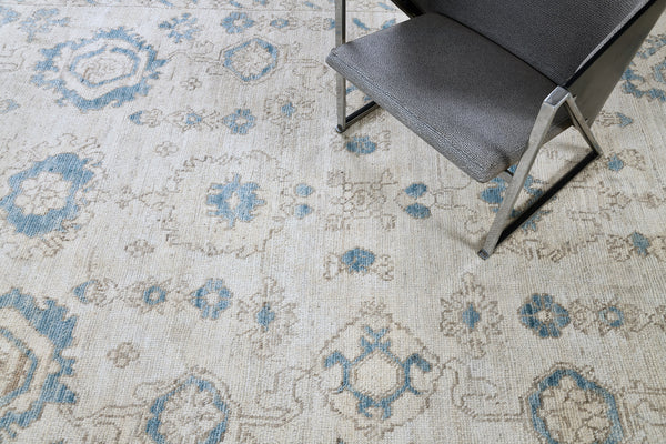 Oushak Revival Gallery Size, Domicile Collection - full length showing color variation