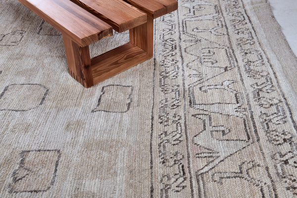 Bakhshayesh Revival, Domicile Collection - artisan revival weave - close-up of weave texture and pile [#1]