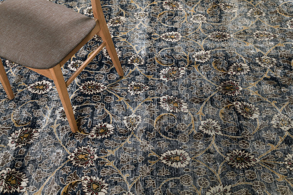 Antique Persian Mashad - close-up of weave texture and pile [#1]