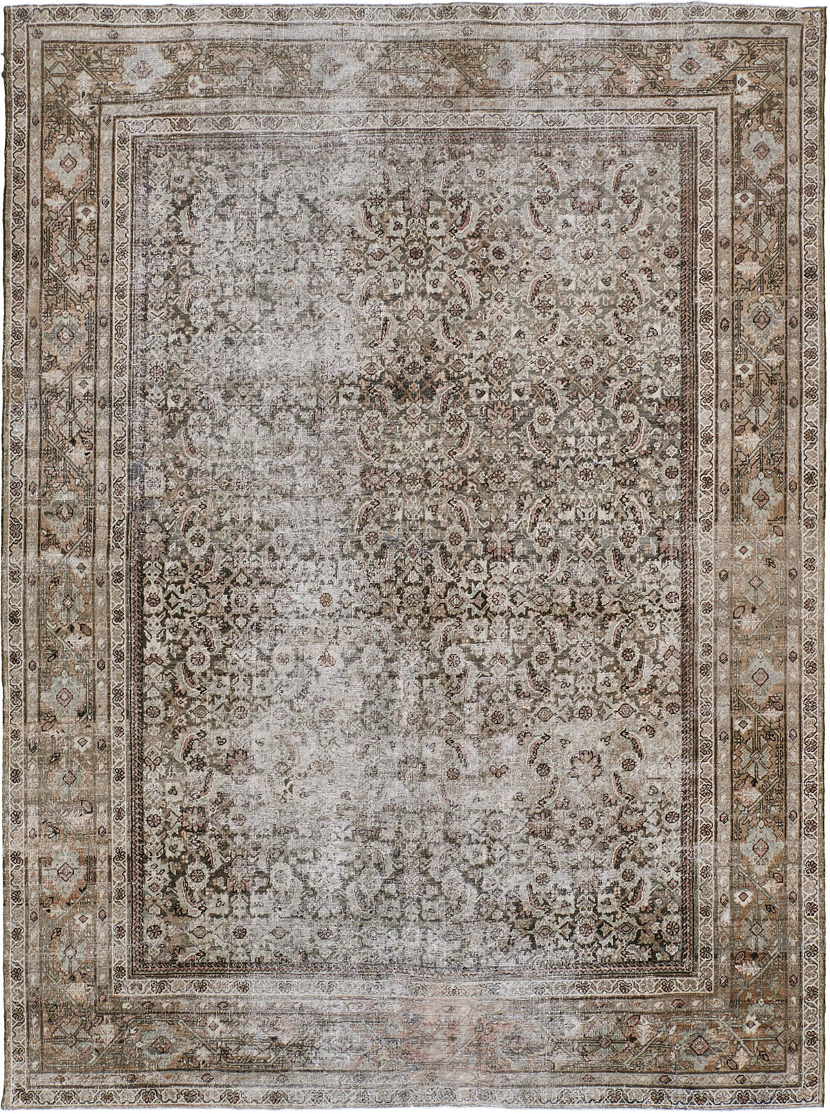 Antique Persian Mahal - one-of-a-kind handmade area rug [#3]