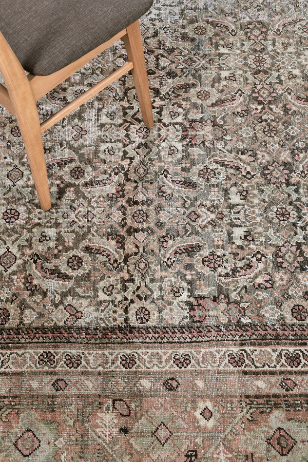 Antique Persian Mahal - overhead flat lay view [#3]