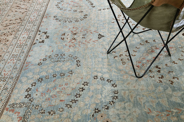 Antique Persian Mashad - styled in room setting [#4]