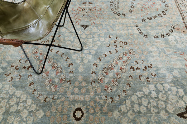 Antique Persian Mashad - detailed border and fringe [#4]