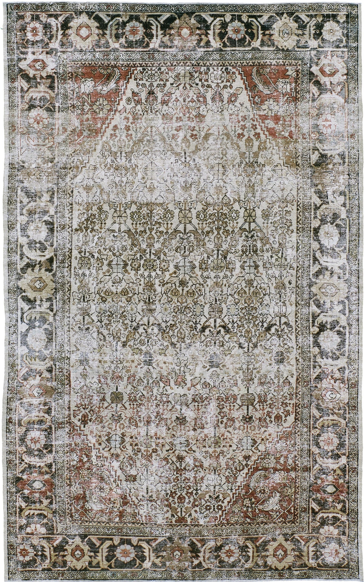 Antique Persian Sultanabad - one-of-a-kind handmade area rug [#4]
