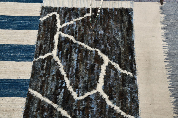 Persian Ghashghaei Kilim Runner - flat-weave kilim - full length showing color variation