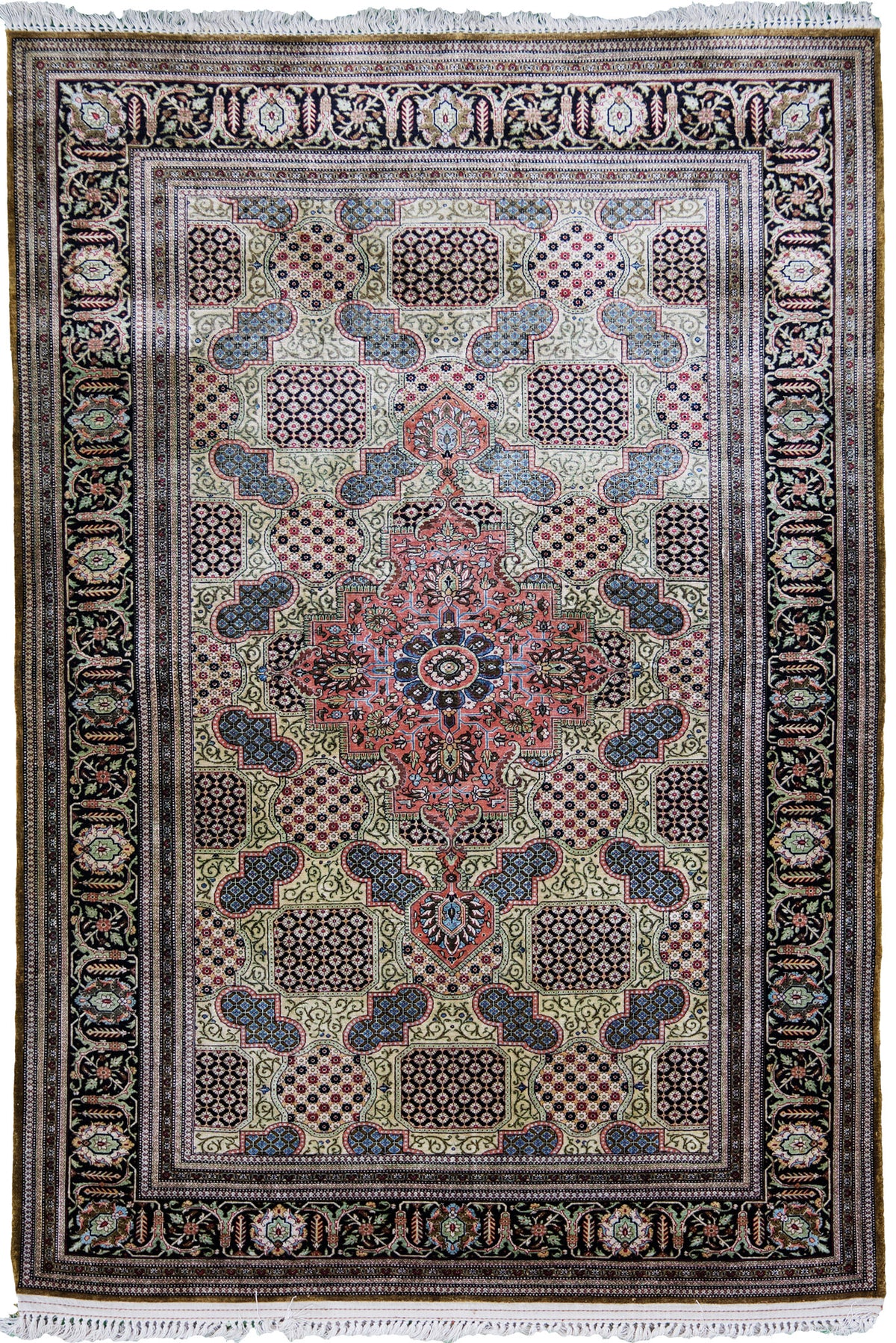 Persian Silk Qum - pure silk - one-of-a-kind handmade area rug [#2]