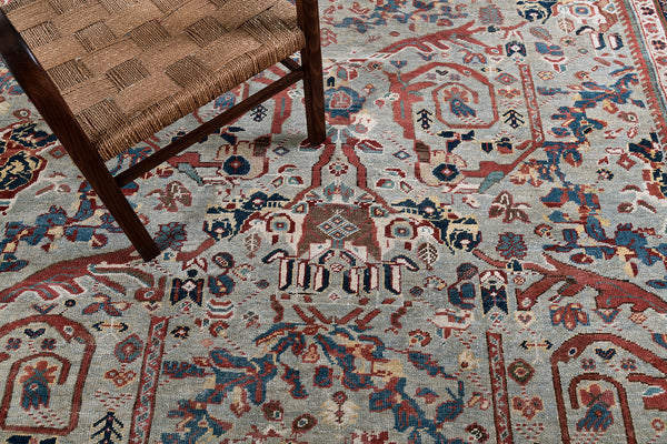 Antique Persian Sultanabad - close-up of weave texture and pile [#5]
