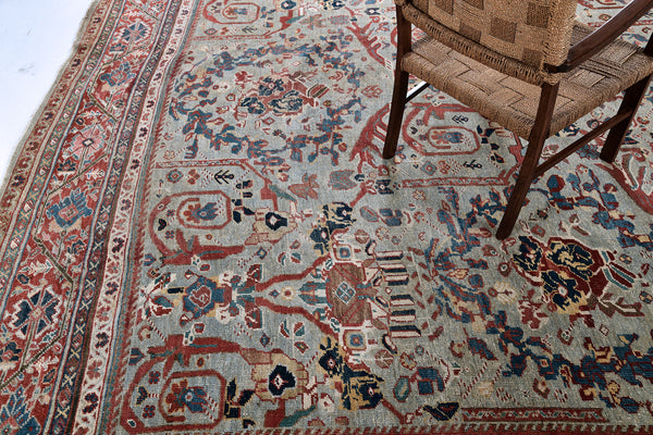 Antique Persian Sultanabad - full length showing color variation [#5]
