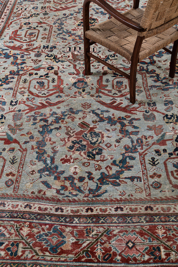 Antique Persian Sultanabad - detailed border and fringe [#5]