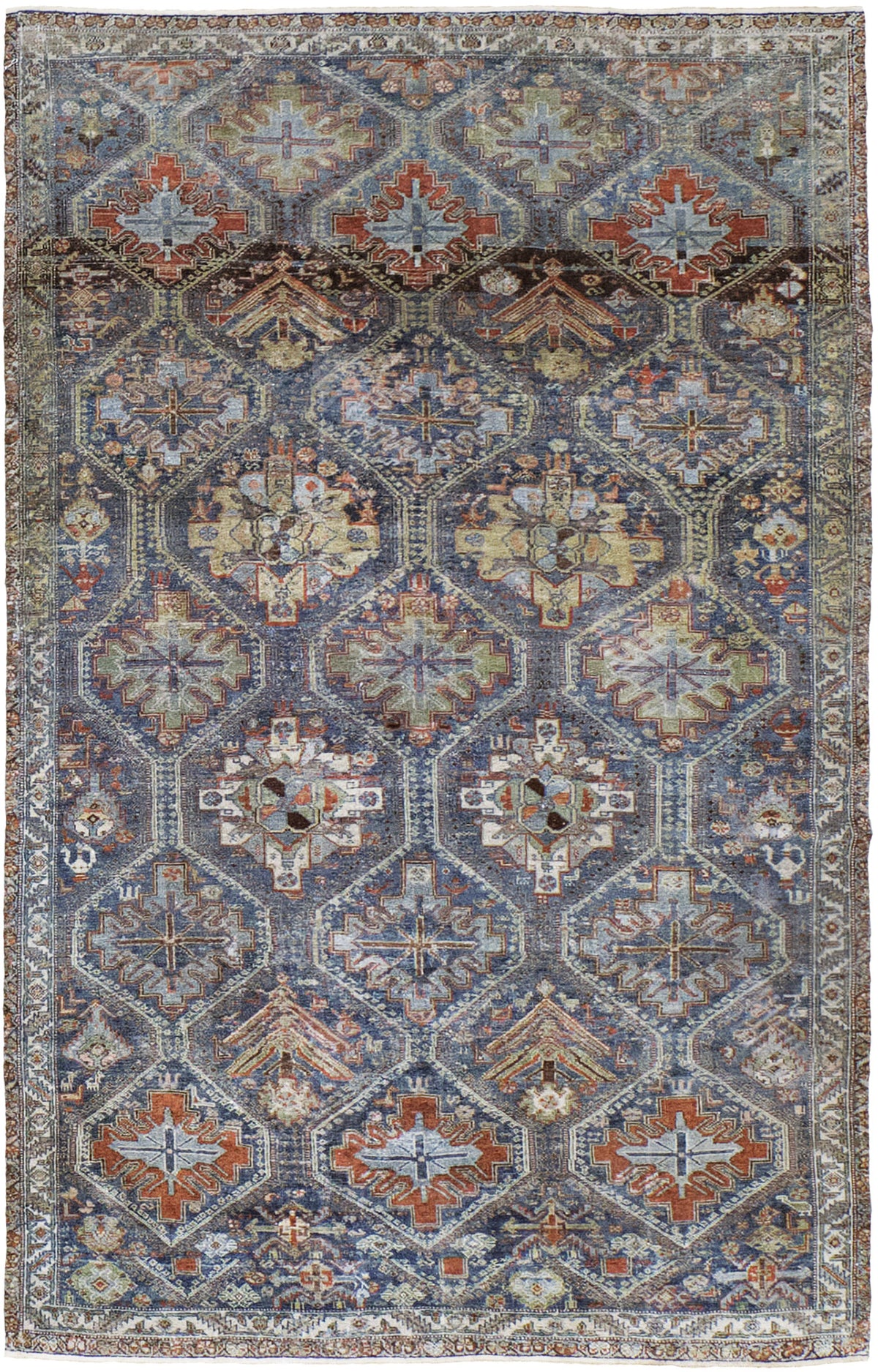 Antique Persian Bakhtiar - one-of-a-kind handmade area rug