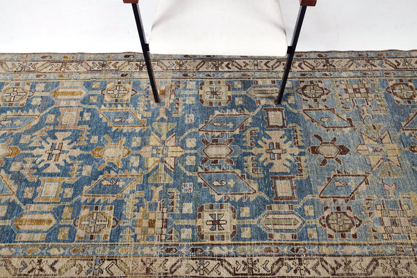 Antique Persian Malaye Runner - narrow runner - overhead flat lay view