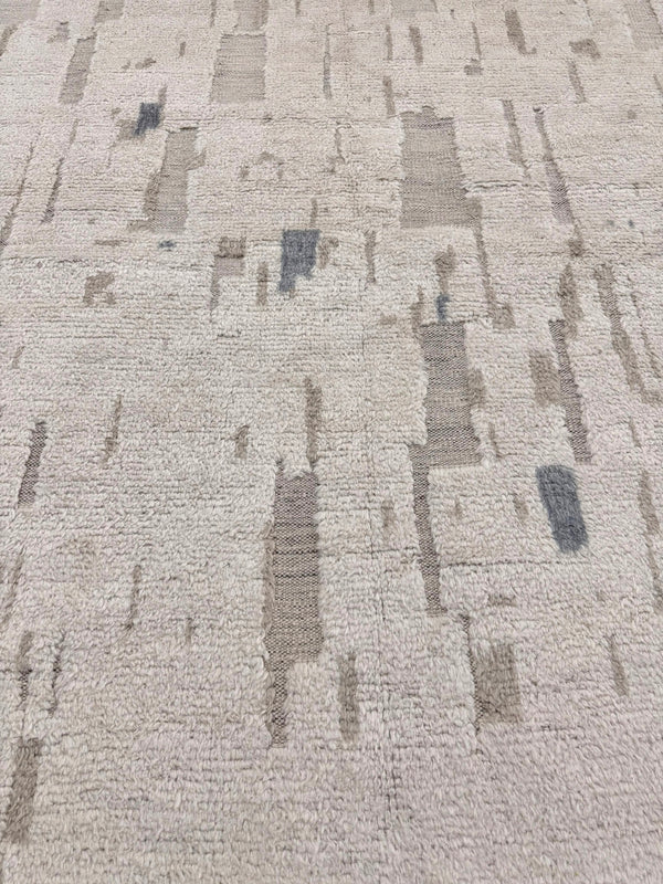 Ayrad, Atlas Collection, Natural Gray - detailed border and fringe