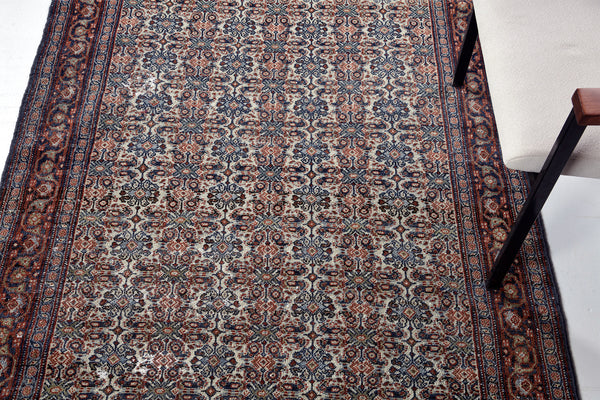 Antique Persian Malayer - overhead flat lay view [#1]