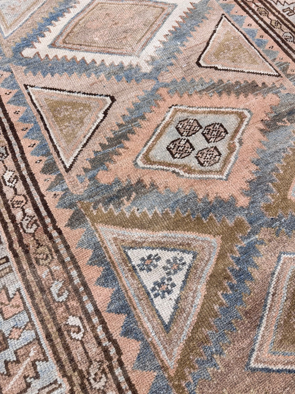 Antique Persian Malayer Runner - narrow runner - full length showing color variation [#3]
