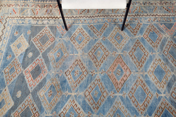 Antique Persian Kurdish - overhead flat lay view [#1]