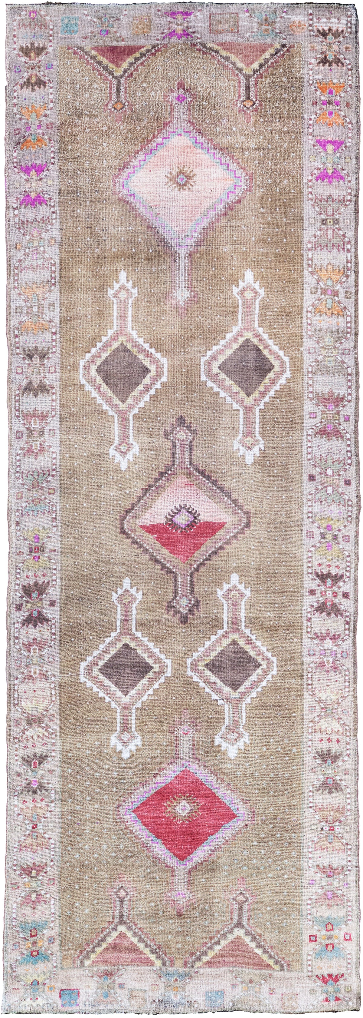 Vintage Turkish Kars Runner - narrow runner, hand-knotted in Turkey - one-of-a-kind handmade area rug [#7]