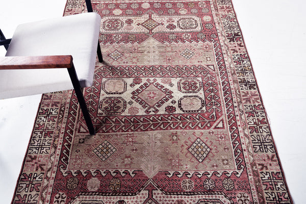 Vintage Turkish Anatolian - hand-knotted in Turkey - styled in room setting [#30]