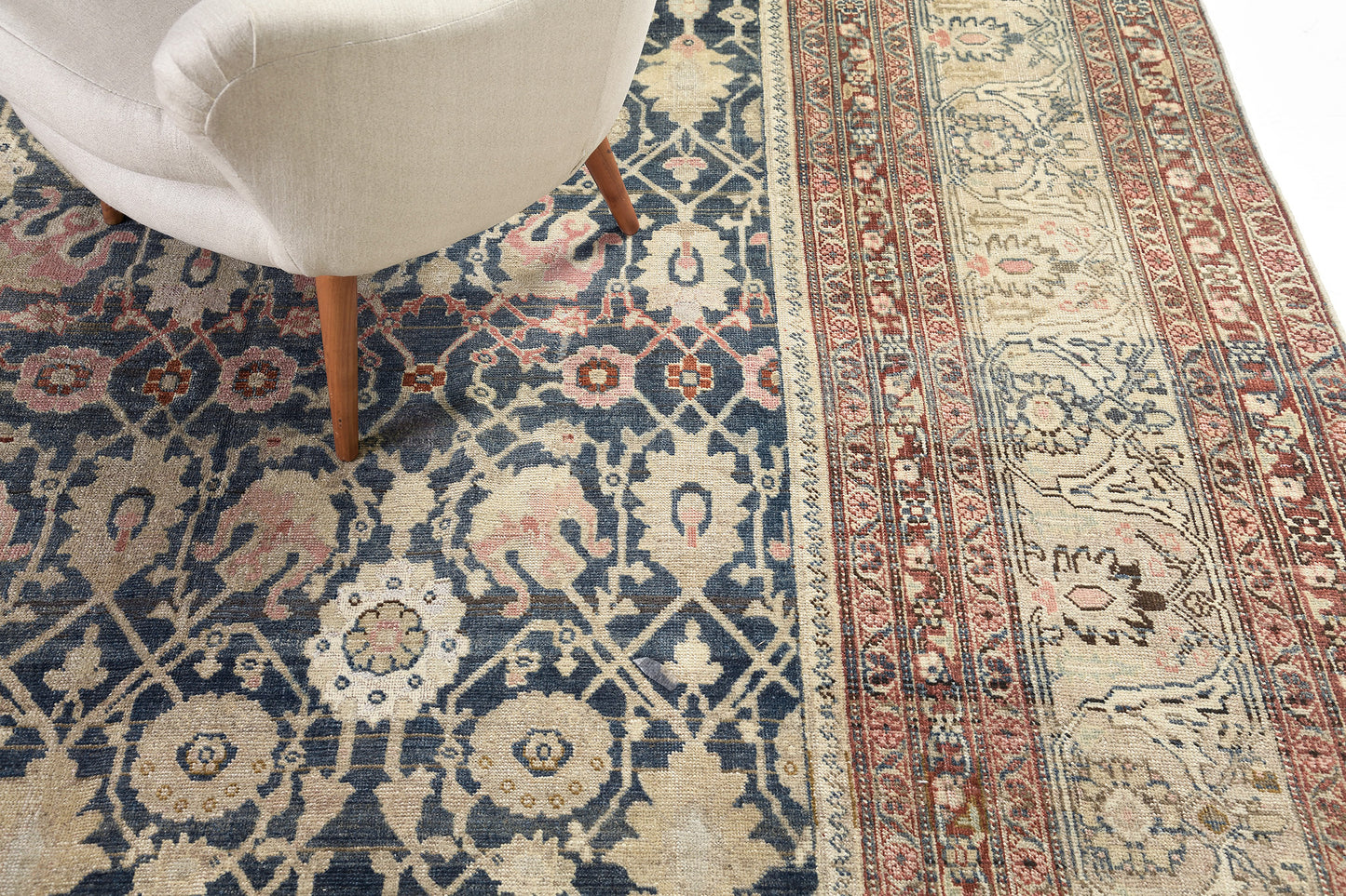 Antique Persian Bidjar - detailed border and fringe [#3]