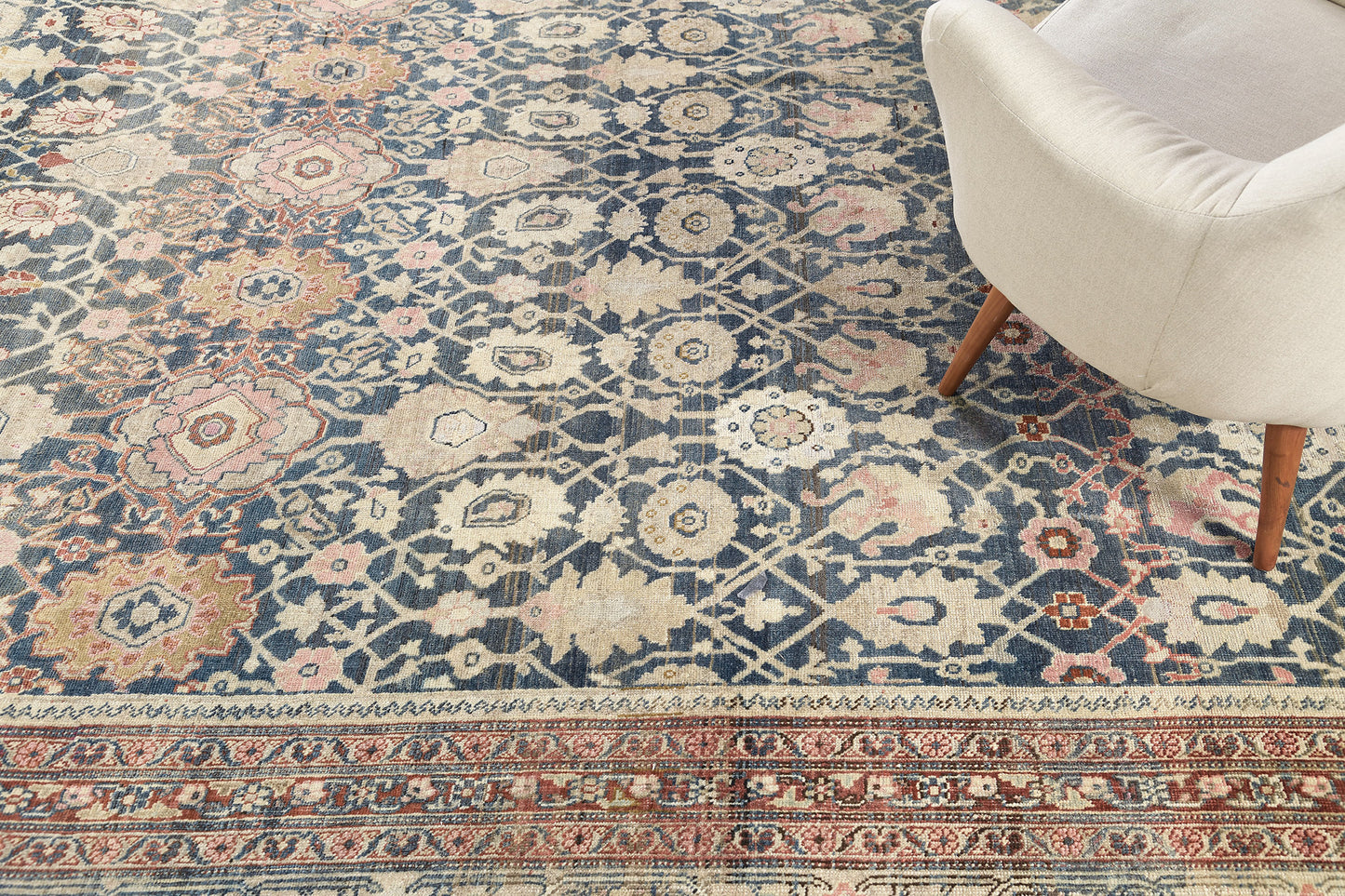 Antique Persian Bidjar - styled in room setting [#3]
