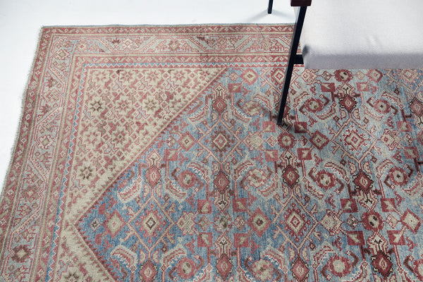 Antique Persian Malayer - overhead flat lay view [#7]