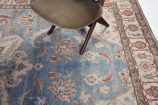Antique Persian Tabriz - full length showing color variation [#4]