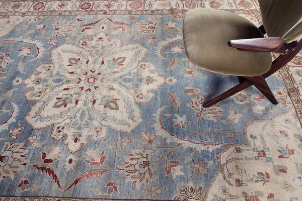 Antique Persian Tabriz - overhead flat lay view [#4]
