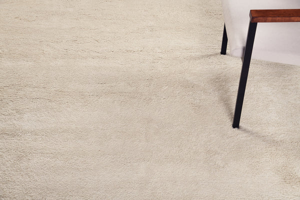 Semi Shaggy Silt, Loam Collection, Ivory - overhead flat lay view