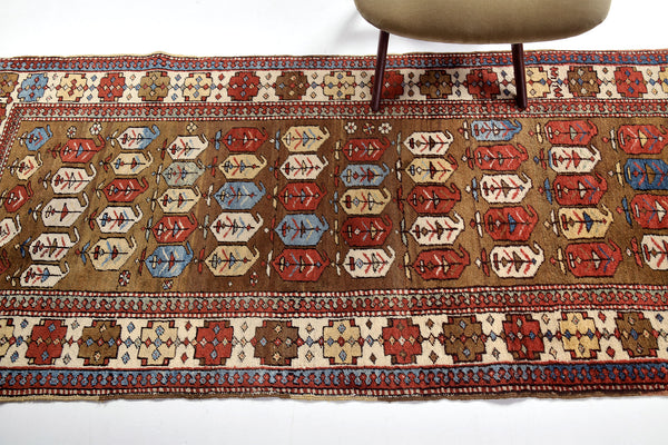 Antique Persian Sarab Runner - narrow runner - overhead flat lay view