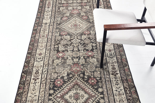 Antique Persian Malayer - close-up of weave texture and pile [#10]