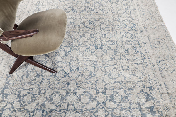 Antique Persian Mahal Rug - full length showing color variation