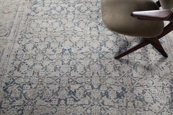 Antique Persian Mahal Rug - close-up of weave texture and pile