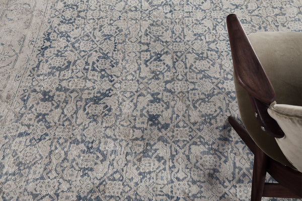 Antique Persian Mahal Rug - styled in room setting
