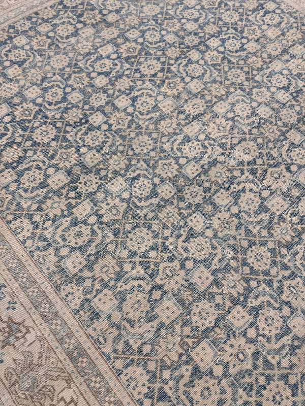 Antique Persian Tabriz Rug - detailed border and fringe [#2]