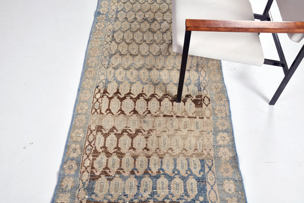 Antique Persian Malayer Runner - narrow runner - detailed border and fringe [#6]