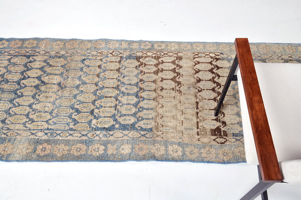 Antique Persian Malayer Runner - narrow runner - close-up of weave texture and pile [#6]