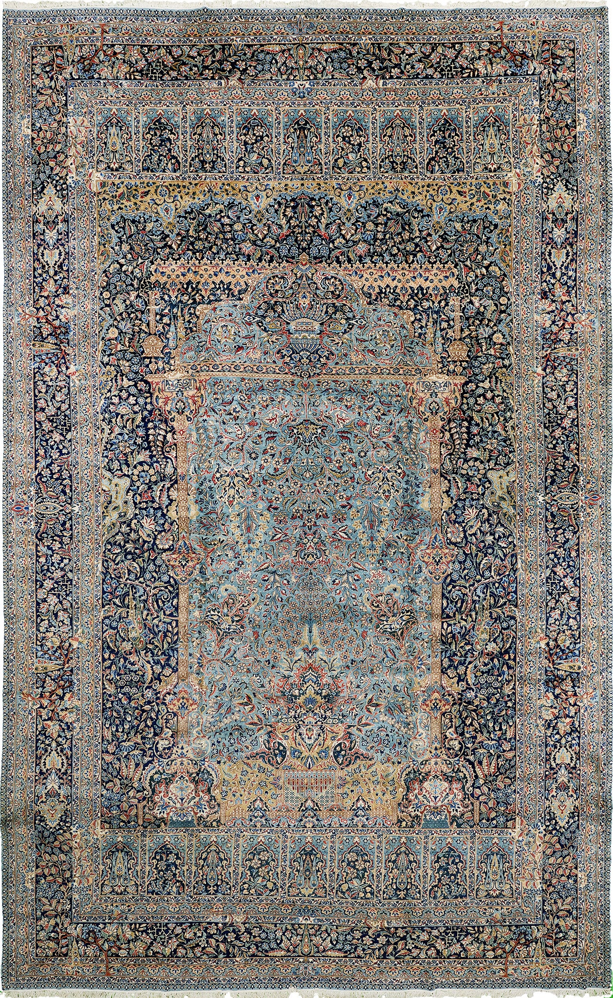 Vintage Fine Persian Kerman Rug