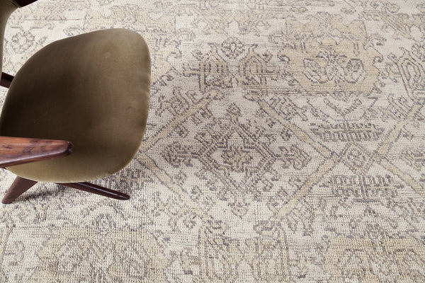 Oushak , Domicile Collection - close-up of weave texture and pile