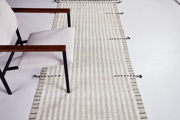 Fohn Runner, Haute Bohemian, Ivory - narrow runner - overhead flat lay view [#2]