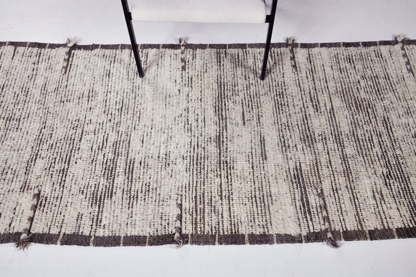 Gregale Seasons Runner, Haute Bohemian, Ivory Gray - narrow runner - styled in room setting [#2]