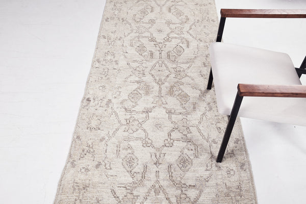 Khosh Hall Runner, Domicile Collection - narrow runner - detailed border and fringe [#2]